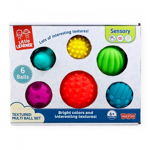 Hap-P-Kid Little Learner Textured Sensory Soft Ball Set - 6pcs| 6 months+